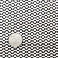 Сетка алюминиевая «Ромб» чёрная (100*25 см) (мелкая ячейка)