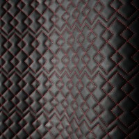 Экокожа стёганая «intipi» Chain (чёрный/красный, ширина 1.35 м, толщина 5.85 мм)