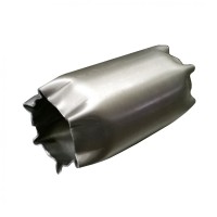 Пламегаситель коллекторный «belais» круглый с конусом, корпус Ø140 мм, длина 110 мм, труба Ø63 мм (нержавеющая сталь)