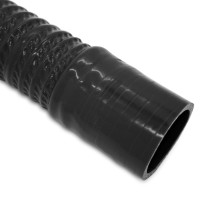 Шланг силиконовый гофрированный (L-400 мм) Ø38 мм (черный)