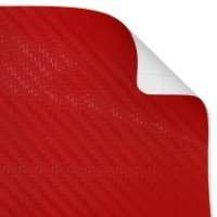 Плёнка «3D CARBON» красная (127 см)
