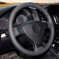 Оплетка на руль из «Premium» экокожи Volkswagen Golf V 2003-2009 г.в. (для руля со штатной кожей, черная)